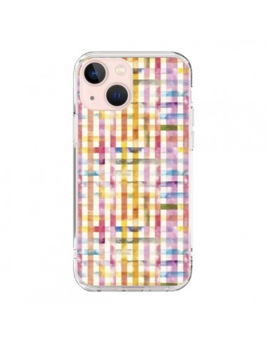 Cover iPhone 13 Mini Vichy Black Giallo - Ninola Design