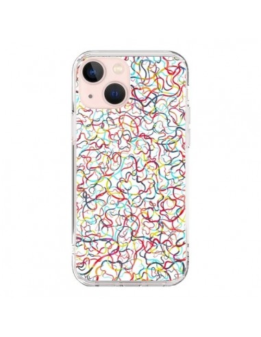 Cover iPhone 13 Mini Water Drawings Bianco - Ninola Design