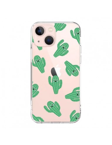 Coque iPhone 13 Mini Chute de Cactus Smiley Transparente - Nico