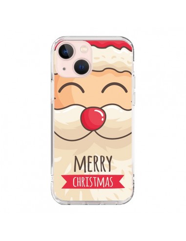 Coque iPhone 13 Mini Moustache du Père Noël Merry Christmas - Nico