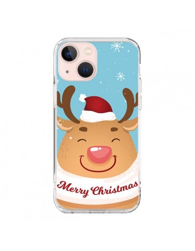 Coque iPhone 13 Mini Renne de Noël Merry Christmas - Nico