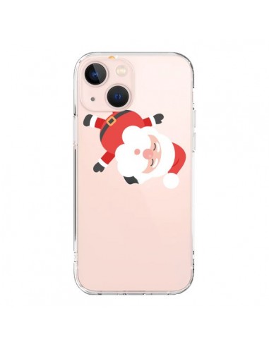 Coque iPhone 13 Mini Père Noël et sa Guirlande transparente - Nico