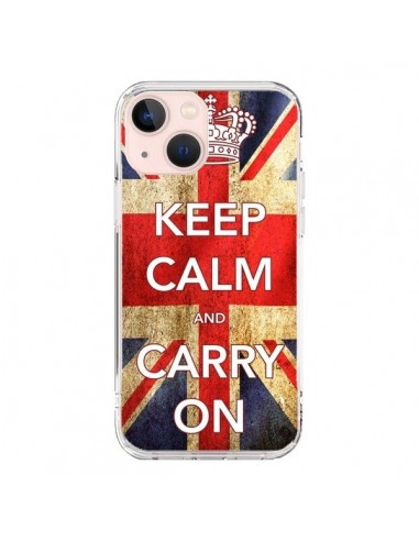 Coque iPhone 13 Mini Keep Calm and Carry On - Nico