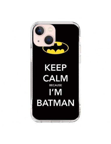 Coque iPhone 13 Mini Keep Calm because I'm Batman - Nico