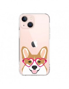 Cover iPhone 13 Mini Cane Buffo Occhiali Cuori...