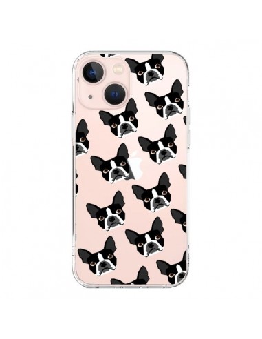 Cover iPhone 13 Mini Cani Boston Terrier Trasparente - Pet Friendly