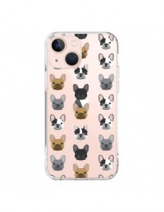 Cover iPhone 13 Mini Cani Bulldog Francese Trasparente -...