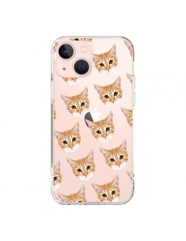 Coque iPhone 13 Mini Chats Beige Transparente - Pet Friendly