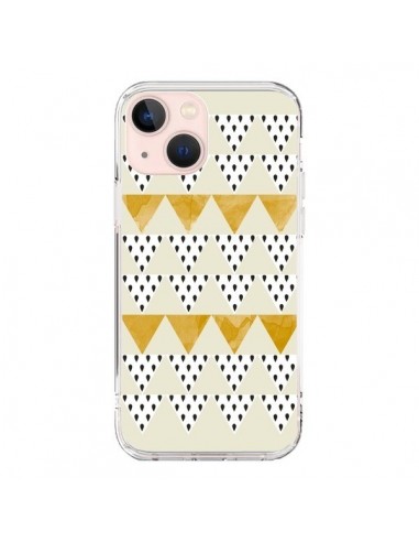 Coque iPhone 13 Mini Triangles Or Garland Gold - Pura Vida