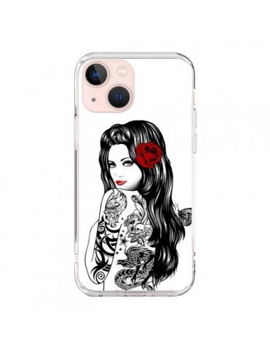 Coque iPhone 13 Mini Tattoo Girl Lolita - Rachel Caldwell