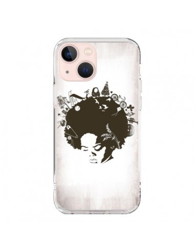 Coque iPhone 13 Mini Childhood Garden Afro - Rachel Caldwell