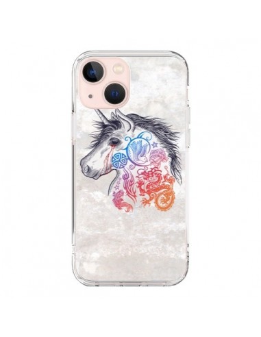 Cover iPhone 13 Mini Unicorno Muticolore - Rachel Caldwell