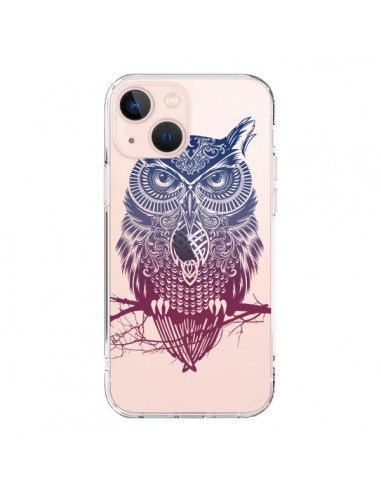 Coque iPhone 13 Mini Hibou Chouette Owl Transparente - Rachel Caldwell