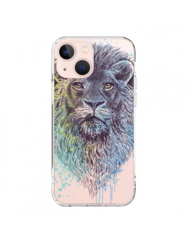 Coque iPhone 13 Mini Roi Lion King Transparente - Rachel Caldwell