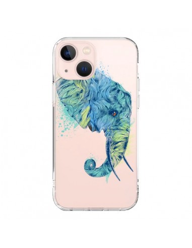Cover iPhone 13 Mini Elefante Trasparente - Rachel Caldwell