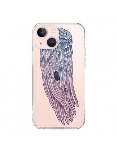 Coque iPhone 13 Mini Ailes d'Ange Angel Wings Transparente - Rachel Caldwell