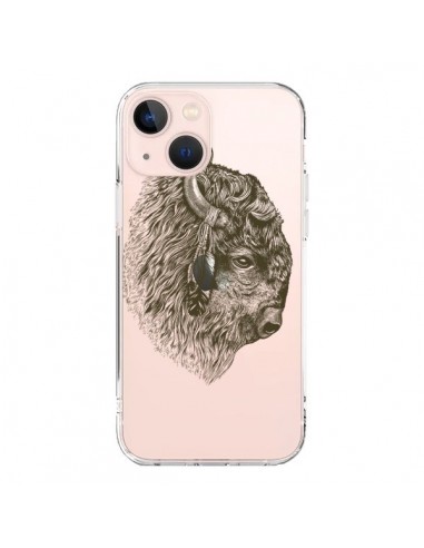 Cover iPhone 13 Mini Bufalo Bisonte Trasparente - Rachel Caldwell