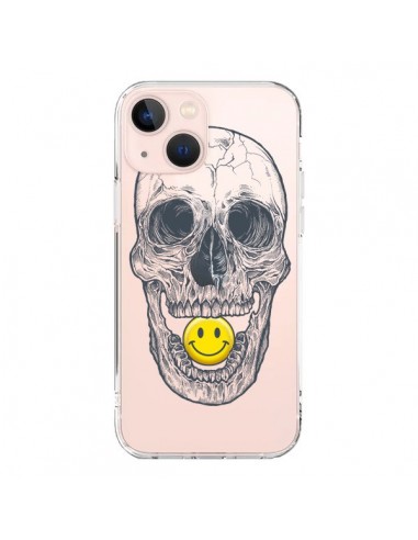 Cover iPhone 13 Mini Teschio Sorriso Trasparente - Rachel Caldwell