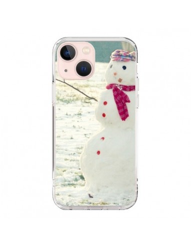 Coque iPhone 13 Mini Bonhomme de Neige - R Delean