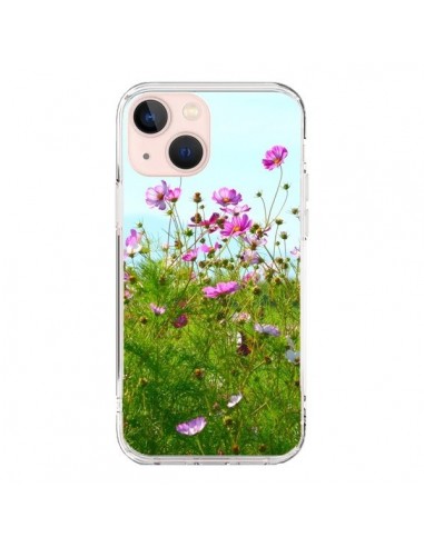 Coque iPhone 13 Mini Fleurs Roses Champ - R Delean