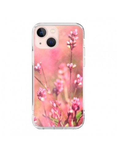 Coque iPhone 13 Mini Fleurs Bourgeons Roses - R Delean