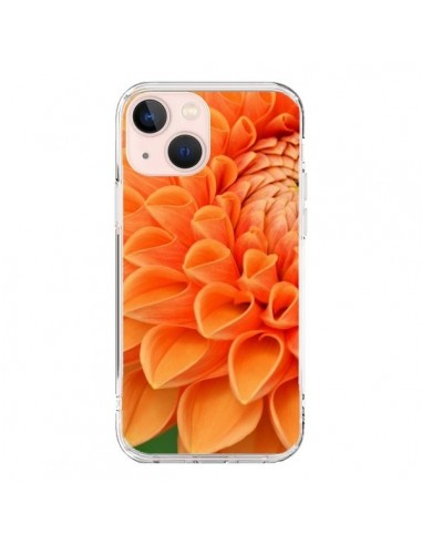 Coque iPhone 13 Mini Fleurs oranges flower - R Delean