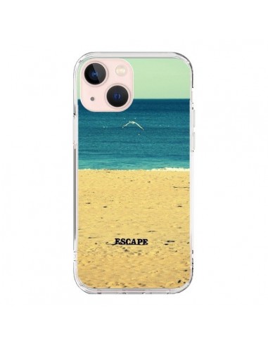 Coque iPhone 13 Mini Escape Mer Plage Ocean Sable Paysage - R Delean
