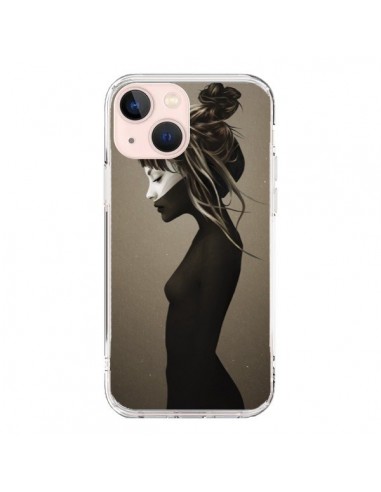 Coque iPhone 13 Mini Fille Pensive - Ruben Ireland