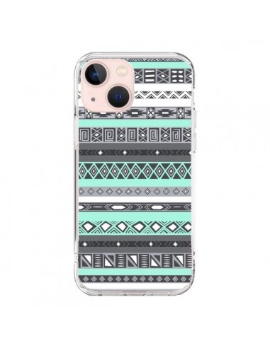 Coque iPhone 13 Mini Azteque Aztec Bleu Pastel - Rex Lambo