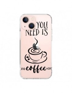 Cover iPhone 13 Mini All you need is coffee Trasparente -...