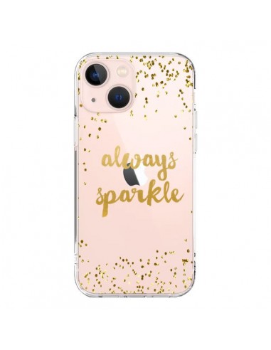 Coque iPhone 13 Mini Always Sparkle, Brille Toujours Transparente - Sylvia Cook