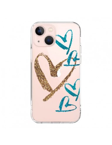 Coque iPhone 13 Mini Coeurs Heart Love Amour Transparente - Sylvia Cook