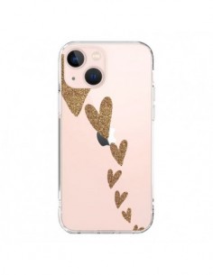 Cover iPhone 13 Mini Cuore Falling Gold Hearts...