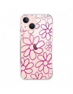 Coque iPhone 13 Mini Flower Garden Pink Fleur...