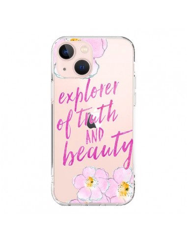 Coque iPhone 13 Mini Explorer of Truth and Beauty Transparente - Sylvia Cook