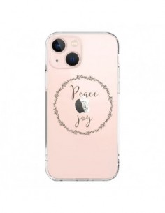 iPhone 13 Mini Case Peace and Joy Clear - Sylvia Cook