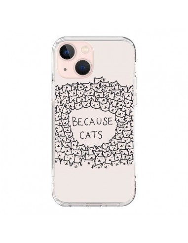 Coque iPhone 13 Mini Because Cats chat - Santiago Taberna
