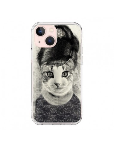 Coque iPhone 13 Mini Audrey Cat Chat - Tipsy Eyes