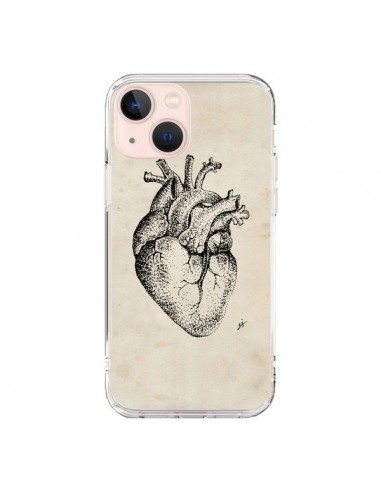 Coque iPhone 13 Mini Coeur Vintage - Tipsy Eyes