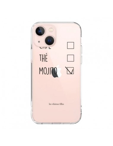 Coque iPhone 13 Mini Café, Thé et Mojito Transparente - Les Vilaines Filles