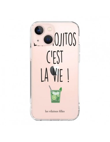 Coque iPhone 13 Mini Les Mojitos, c'est la vie Transparente - Les Vilaines Filles