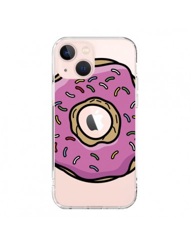 Coque iPhone 13 Mini Donuts Rose Transparente - Yohan B.