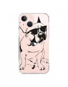Coque iPhone 13 Mini Chien Bulldog Dog Transparente -...