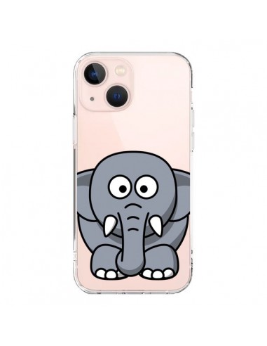 Coque iPhone 13 Mini Elephant Animal Transparente - Yohan B.