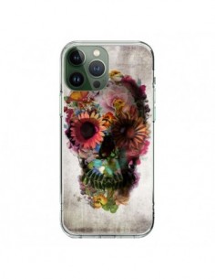 Coque iPhone 13 Pro Max Skull Flower Tête de Mort - Ali...