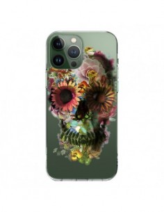 Coque iPhone 13 Pro Max Skull Flower Tête de Mort...