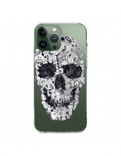 Coque iPhone 13 Pro Max Doodle Skull Dessin Tête de Mort...