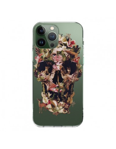 Coque iPhone 13 Pro Max Jungle Skull Tête de Mort Transparente - Ali Gulec