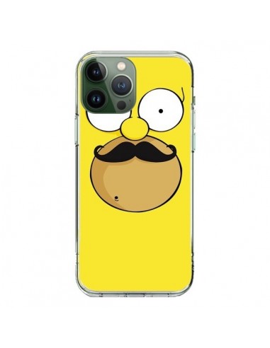 Coque iPhone 13 Pro Max Homer Movember Moustache Simpsons - Bertrand Carriere