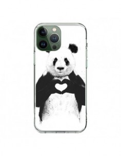iPhone 13 Pro Max Case Panda Love All you need is Love -...